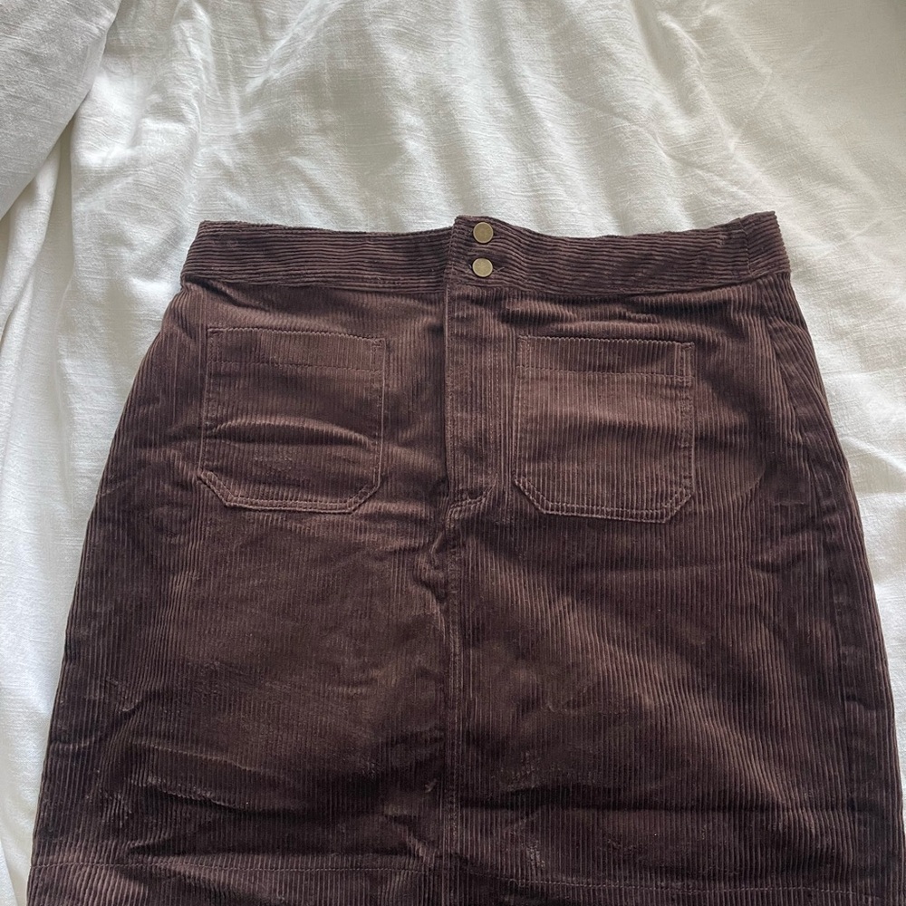 Brown Corduroy Skirt